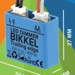 Bikkel 200 Dimmer A 200 watt dimmer that has multiple inputs being, press button, capacitive switch and rotary switch